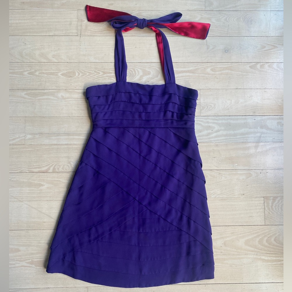 Alice + Olivia Ruffle Halter Dress